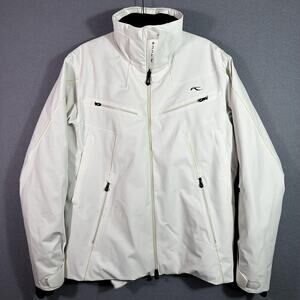 KJUS Blade Jacket Mens Small White Softshell Insulated Ski Snow Waterproof RECCO